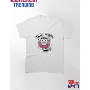Balletpossum Comic Style Dancing Marsupial Classic Tshirt Unisex